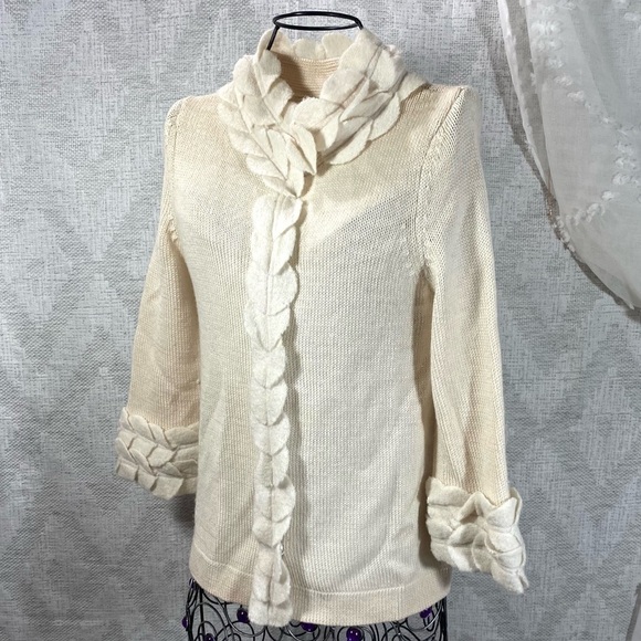 Moth Swallows knit wool cardigan size S - Picture 7 of 7